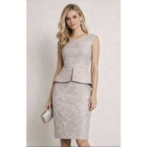 ANTONIO MELANI LACE PEPLUM SHEATH DRESS SIZE 0 NWT FLORAL!